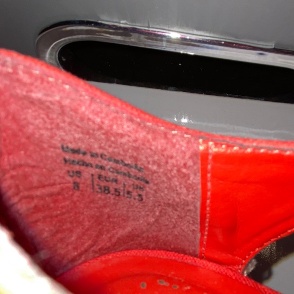 Call it Spring Orange tie wicker heel wedges 8 - Picture 9 of 11